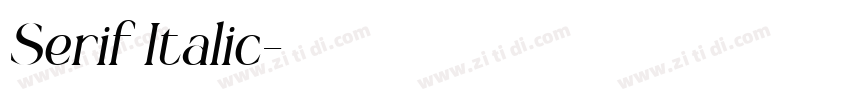 Serif Italic字体转换 Serif Italic字体转换